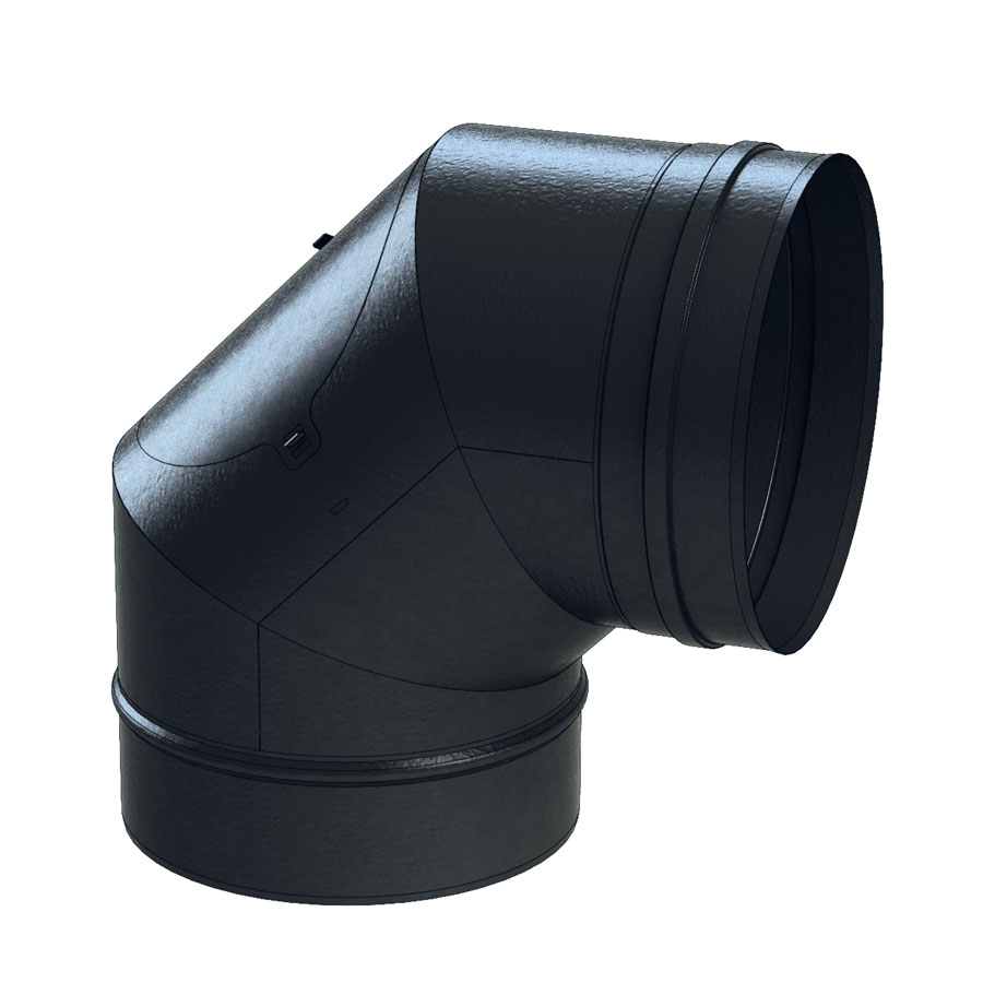EWPE Black 90 degree bend with inspection door