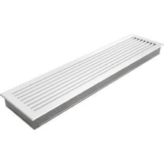 Kratki fireplace ventilator grille 17 x 49cm white