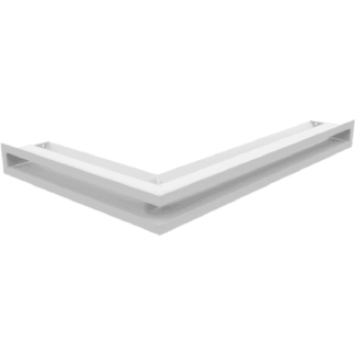 Kratki fireplace corner ventilator grille 6 x 40 x 60cm white